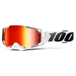 100% Armega Lightsaber Red Mirror Lens Goggles