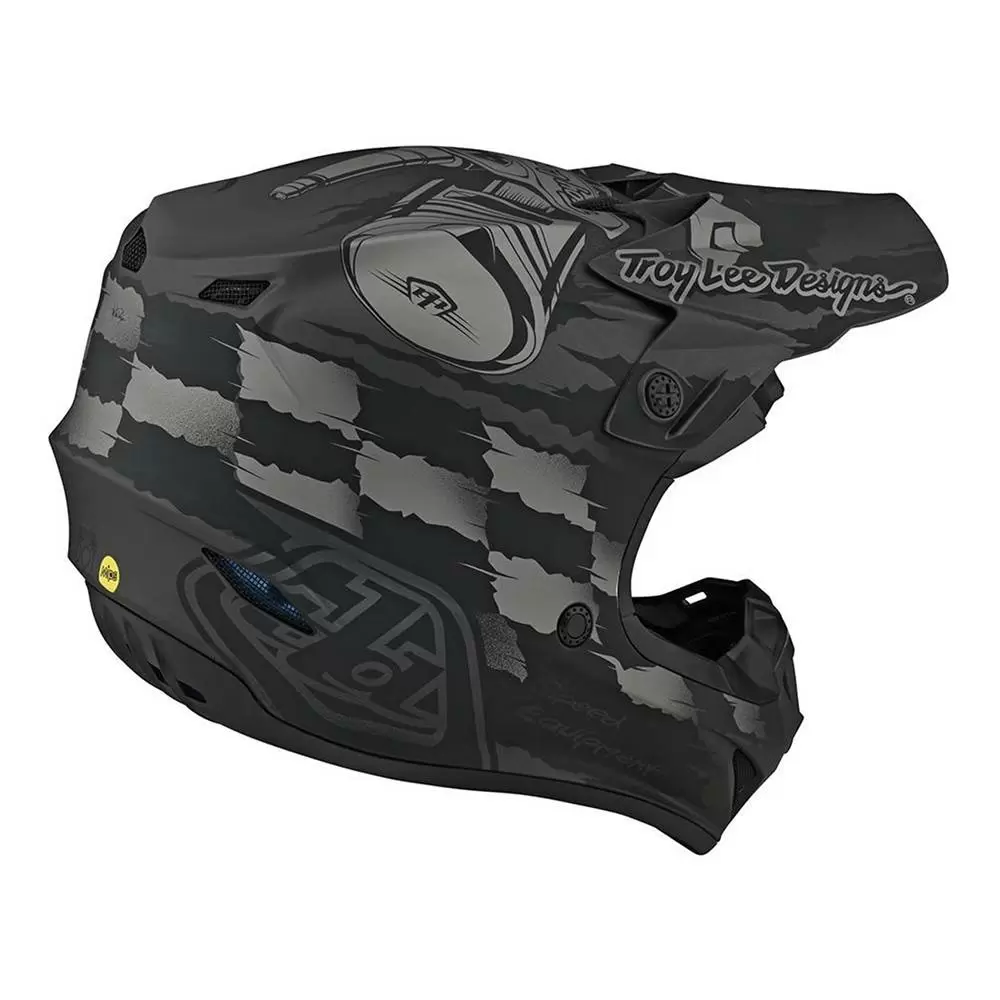Troy Lee Designs SE4 Polyacrylite Strike Grey Silver Motocross Helmet 11 Troy Lee Designs SE4 Polyacrylite Strike Grey Silver Motocross Helmet - Image 11