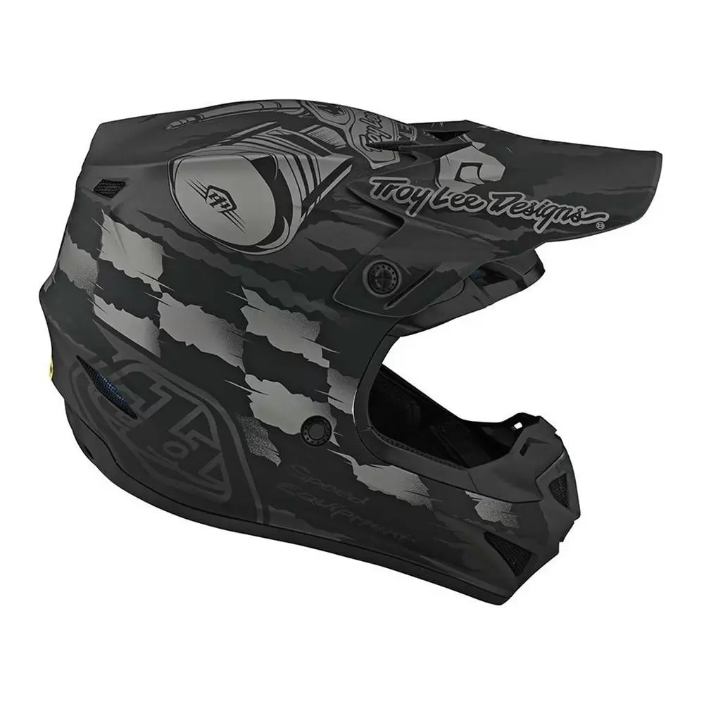 Troy Lee Designs SE4 Polyacrylite Strike Grey Silver Motocross Helmet 12 Troy Lee Designs SE4 Polyacrylite Strike Grey Silver Motocross Helmet - Image 12