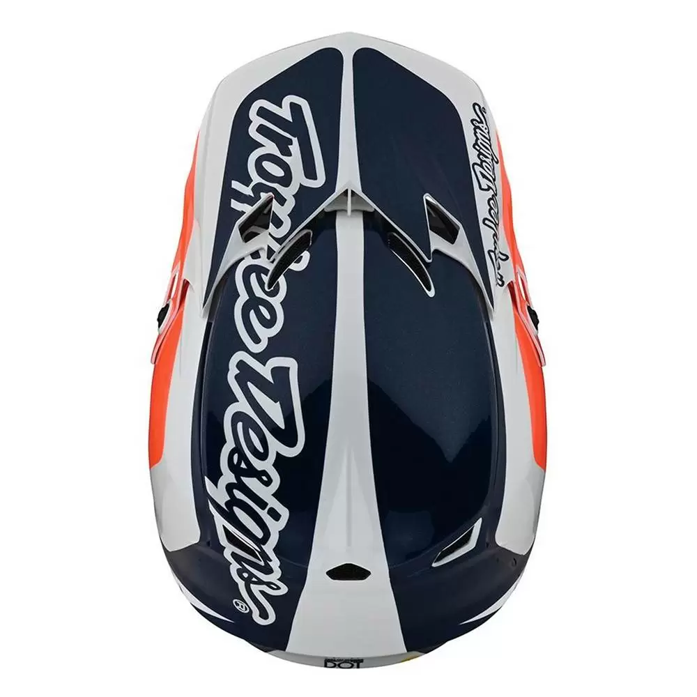 Troy Lee Designs SE4 Corsa Navy Orange Replacement Peak 1 Troy Lee Designs SE4 Corsa Navy Orange Replacement Peak