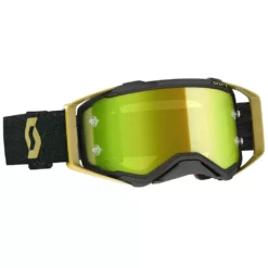 Scott Prospect Black Gold Yellow Chrome Lens Motocross Goggles