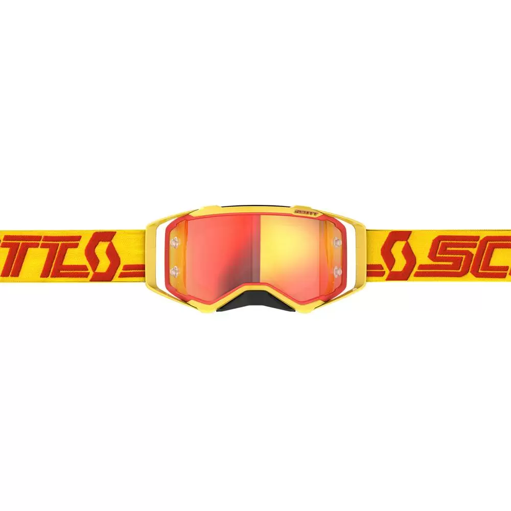 Scott Prospect Yellow Red Orange Chrome Lens Motocross Goggles 2 Scott Prospect Yellow Red Orange Chrome Lens Motocross Goggles - Image 2