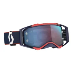 Scott Prospect Retro Blue Red Blue Chrome Lens Motocross Goggles