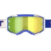 Scott Fury White Blue Yellow Chrome Lens Motocross Goggles
