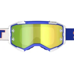 Scott Fury White Blue Yellow Chrome Lens Motocross Goggles