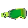 Scott Fury Blue Yellow Green Chrome Lens Motocross Goggles