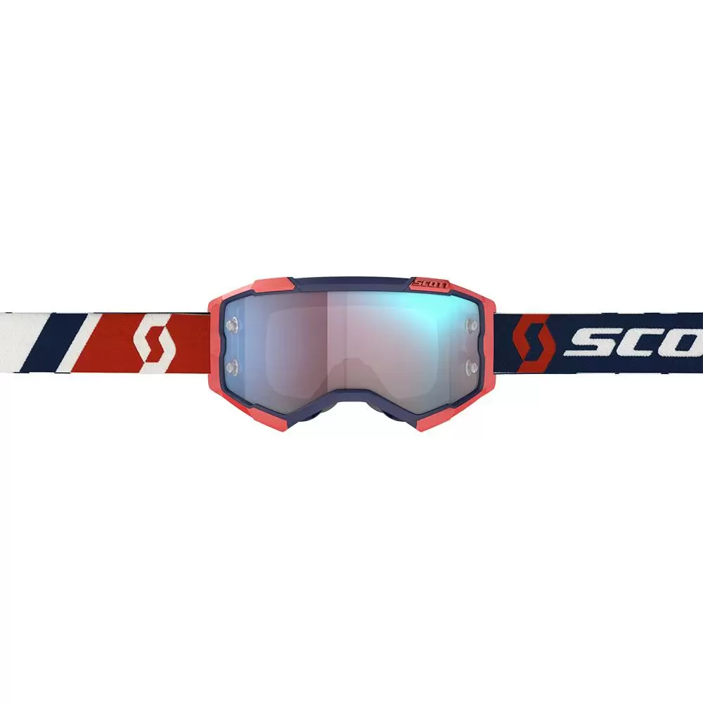 Scott Fury Red Blue Blue Chrome Lens Motocross Goggles 2 Scott Fury Red Blue Blue Chrome Lens Motocross Goggles - Image 2