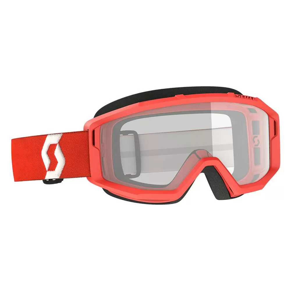 Scott Primal Red Clear Lens Motocross Goggles 1 Scott Primal Red Clear Lens Motocross Goggles