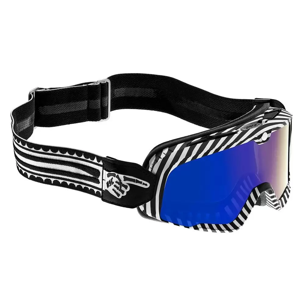 100% Barstow Death Spray Blue Mirror Lens Motocross Goggles 2 100% Barstow Death Spray Blue Mirror Lens Motocross Goggles - Image 2