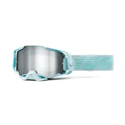 100% Armega Fargo Silver Mirror Flash Lens Goggles