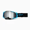 100% Armega Barely 2 Silver Mirror Lens Goggles