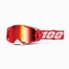 100% Armega C-Bad Red Mirror Lens Goggles