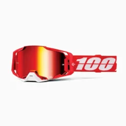 100% Armega C-Bad Red Mirror Lens Goggles