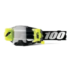 100% Armega Forecast Black Yellow Clear Lens Goggles