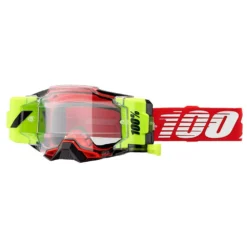 100% Armega Forecast Red Clear Lens Goggles