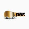 100% Accuri 2 Shiv True Gold Mirror Lens Goggles