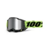 100% Accuri 2 Neon Yellow Silver Mirror Lens Goggles