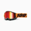 100% Accuri 2 Orange Red Mirror Lens Goggles