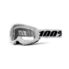 100% Strata 2 White Clear Lens Goggles
