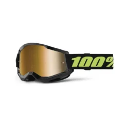 100% Strata 2 Solar Eclipse True Gold Mirror Lens Goggles