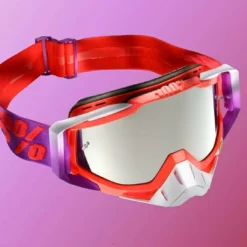 100% Racecraft Goggles Watermelon / Silver Mirror Lens -UFO Shop 50110 195 02 advert jpg