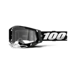 100% Racecraft 2 Black Clear Lens Goggles