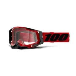 100% Racecraft 2 Red Clear Lens Goggles