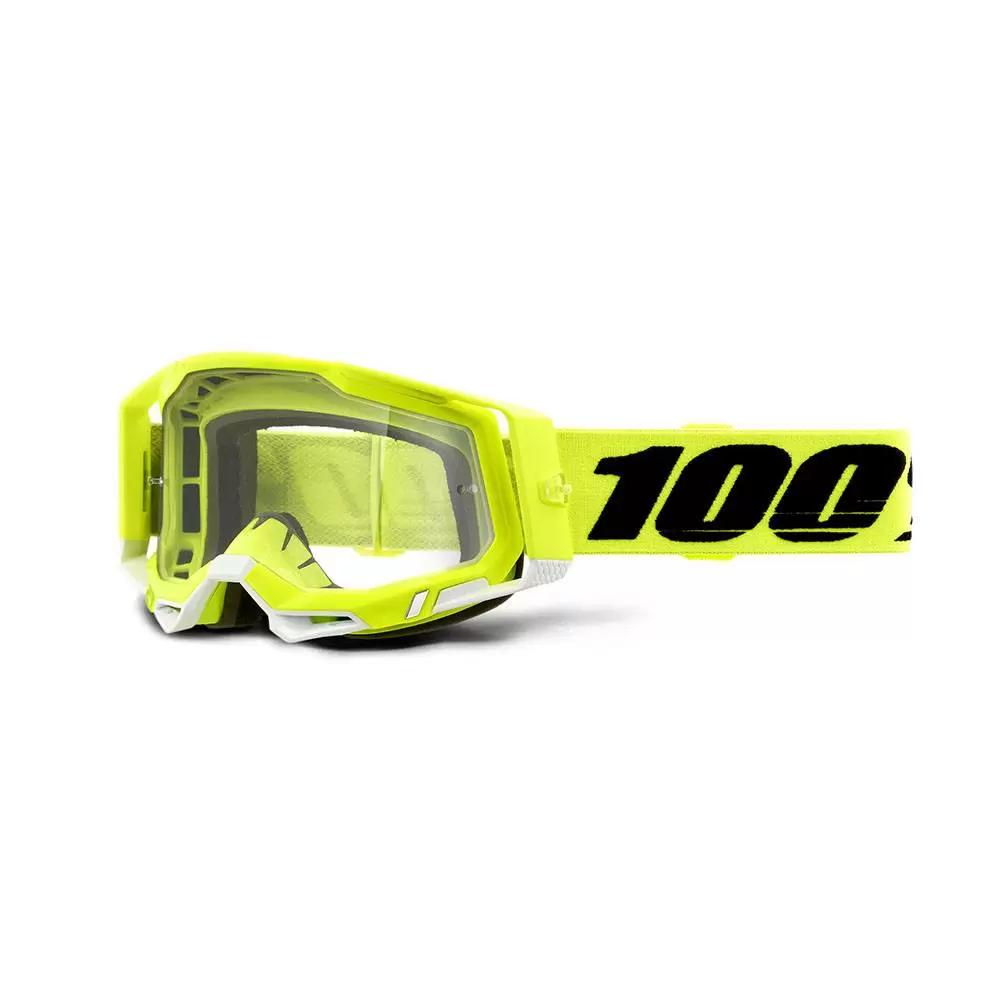 100% Racecraft 2 Yellow Clear Lens Goggles 2 100% Racecraft 2 Yellow Clear Lens Goggles - Image 2