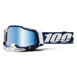 100% Racecraft 2 Concordia Blue Mirror Lens Goggles