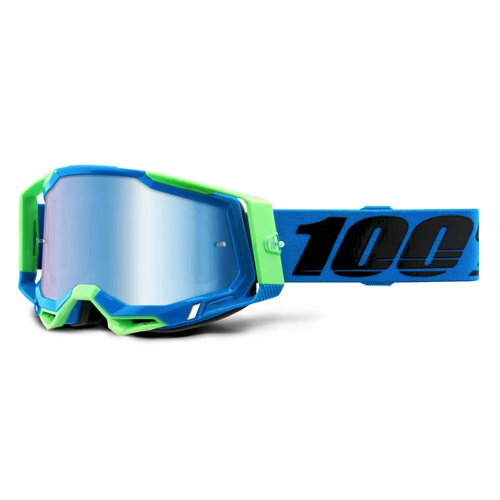 100% Racecraft 2 Fremont Blue Mirror Lens Motocross Goggles 2 100% Racecraft 2 Fremont Blue Mirror Lens Motocross Goggles - Image 2