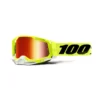 100% Racecraft 2 Yellow Red Mirror Lens Motocross Goggles