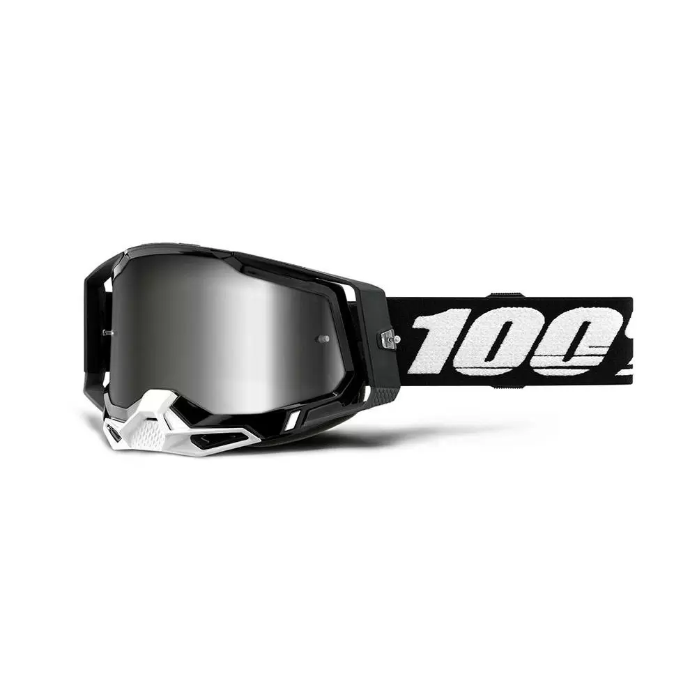 100% Racecraft 2 Black Silver Mirror Lens Goggles 1 100% Racecraft 2 Black Silver Mirror Lens Goggles