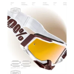 100% Racecraft 2 Snowbird True Gold Mirror Lens Goggles -UFO Shop 50121 253 01 03 jpg