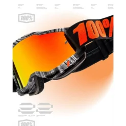 100% Accuri 2 Geospace Red Mirror Lens Motocross Goggles -UFO Shop 50221 251 01 03 jpg