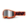 100% Accuri 2 Neon Orange Silver Mirror Lens Motocross Goggles