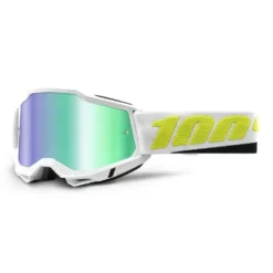 100% Accuri 2 Peyote Green Mirror Lens Motocross Goggles
