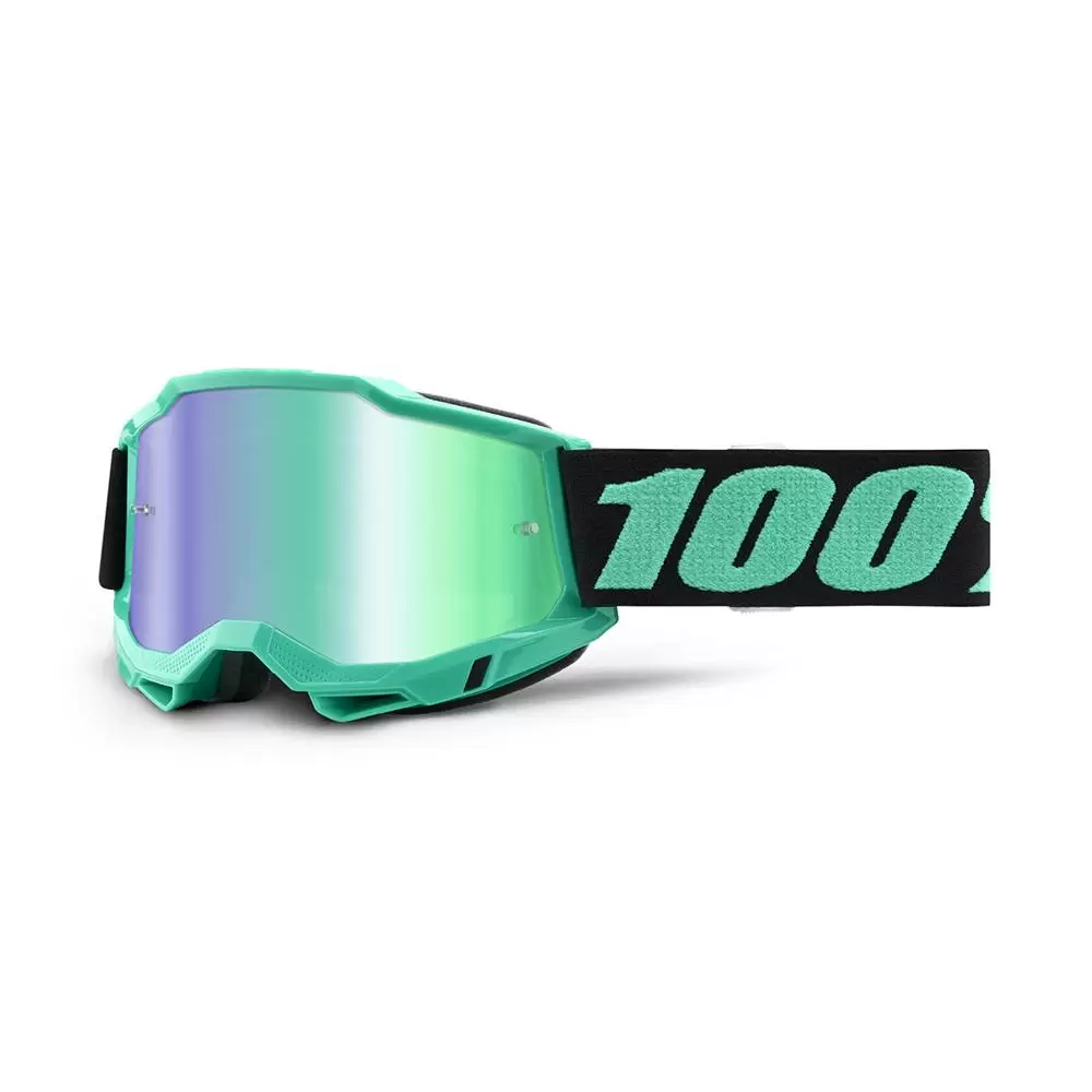 100% Accuri 2 Tokyo Green Mirror Lens Motocross Goggles 1 100% Accuri 2 Tokyo Green Mirror Lens Motocross Goggles