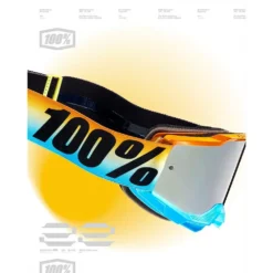 100% Accuri 2 Sunset Flash Silver Mirror Lens Goggles -UFO Shop 50221 261 01 03 jpg