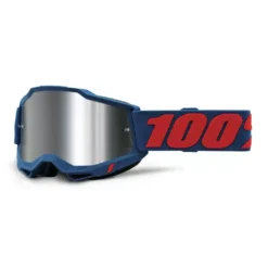 100% Accuri 2 Odeon Flash Silver Mirror Lens Motocross Goggles