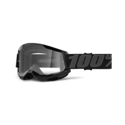 100% Strata 2 Goggles Black / Clear Lens