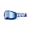 100% Strata 2 Blue Blue Mirror Lens Goggles