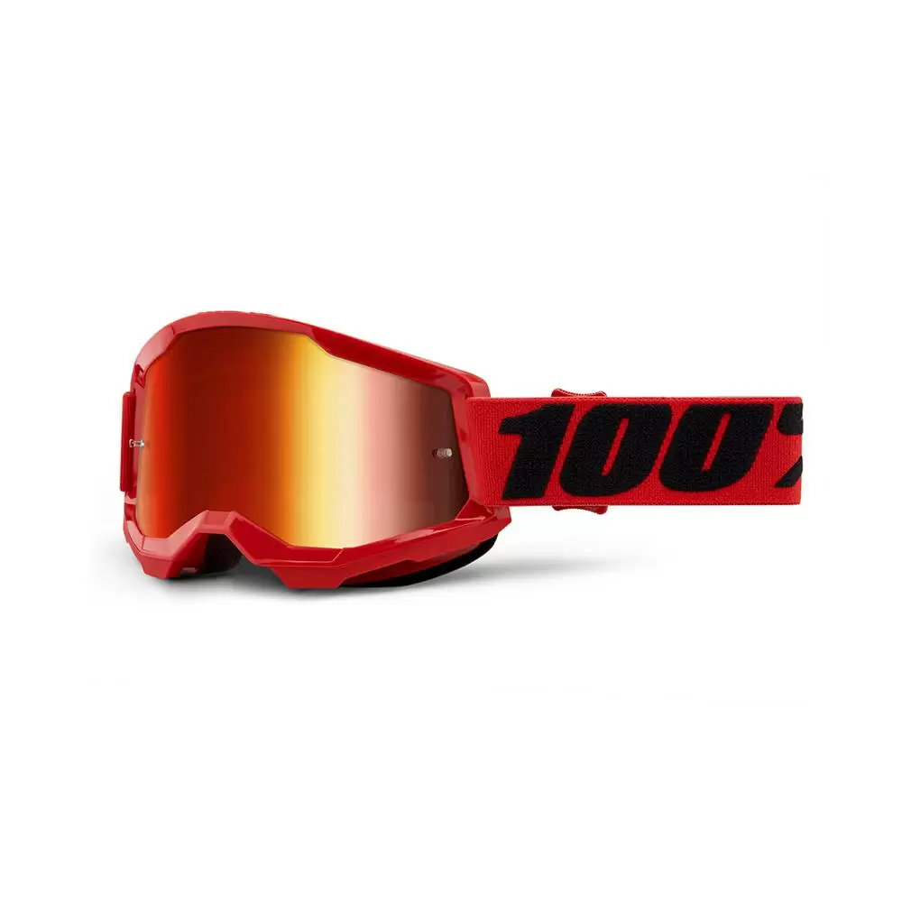 100% Strata 2 Goggles Red / Red Mirror Lens 1 100% Strata 2 Goggles Red / Red Mirror Lens