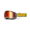 100% Strata 2 Izipizi Red Mirror Lens Goggles