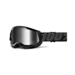 100% Strata 2 Goggle Black / Silver Mirror Lens