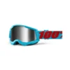 100% Strata 2 Summit Silver Mirror Lens Goggles