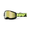 100% Strata 2 Upsol Gold Mirror Lens Goggles