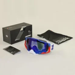 100% Armega Goggle Genesis / HiPER Mirror Blue Red Lens -UFO Shop 50720 358 02 01 jpg