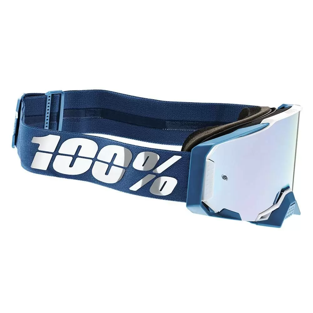 100% Armega Albar Flash Silver Mirror Lens Motocross Goggles 2 100% Armega Albar Flash Silver Mirror Lens Motocross Goggles - Image 2