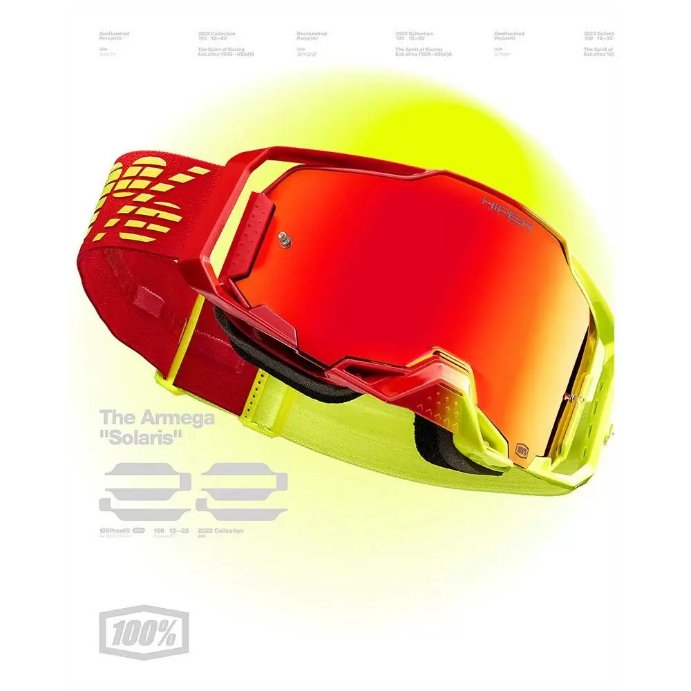 100% Armega Goggle Solaris HiPER Mirror Red Lens 3 100% Armega Goggle Solaris HiPER Mirror Red Lens - Image 3