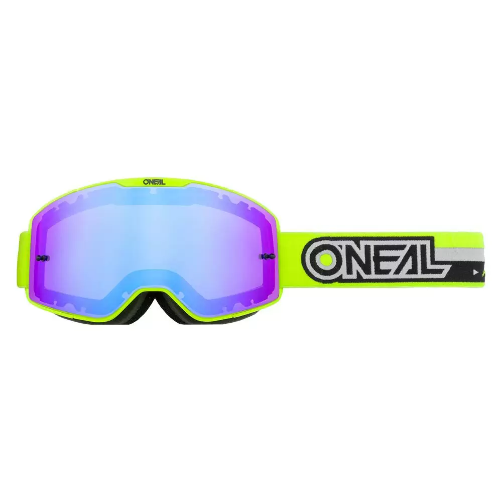 ONeal B-20 Proxy Neon Yellow Black Radium Blue Lens Motocross Goggles 1 ONeal B-20 Proxy Neon Yellow Black Radium Blue Lens Motocross Goggles
